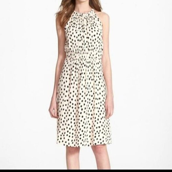 -Kate Spade Ivory Speckle Dot Take A Walk on the Wild Side Dress 0 - Picture 2 of 9